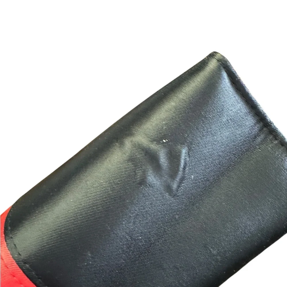 Vintage YSL Yves Saint Laurent Parfum Zip Pouch Clutch Red/Black Gold Heart chrm